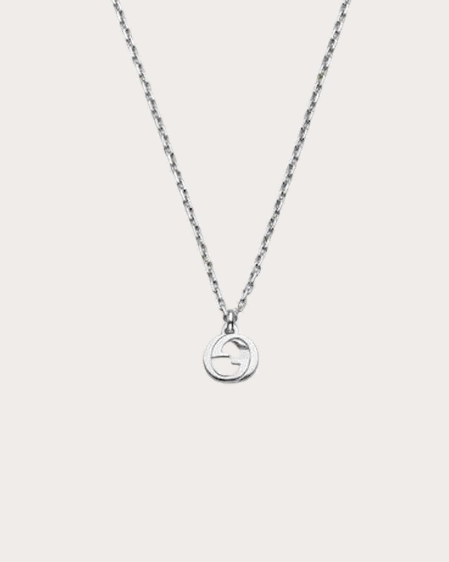 GUCCI Interlocking Chain Necklace 925(Silver)