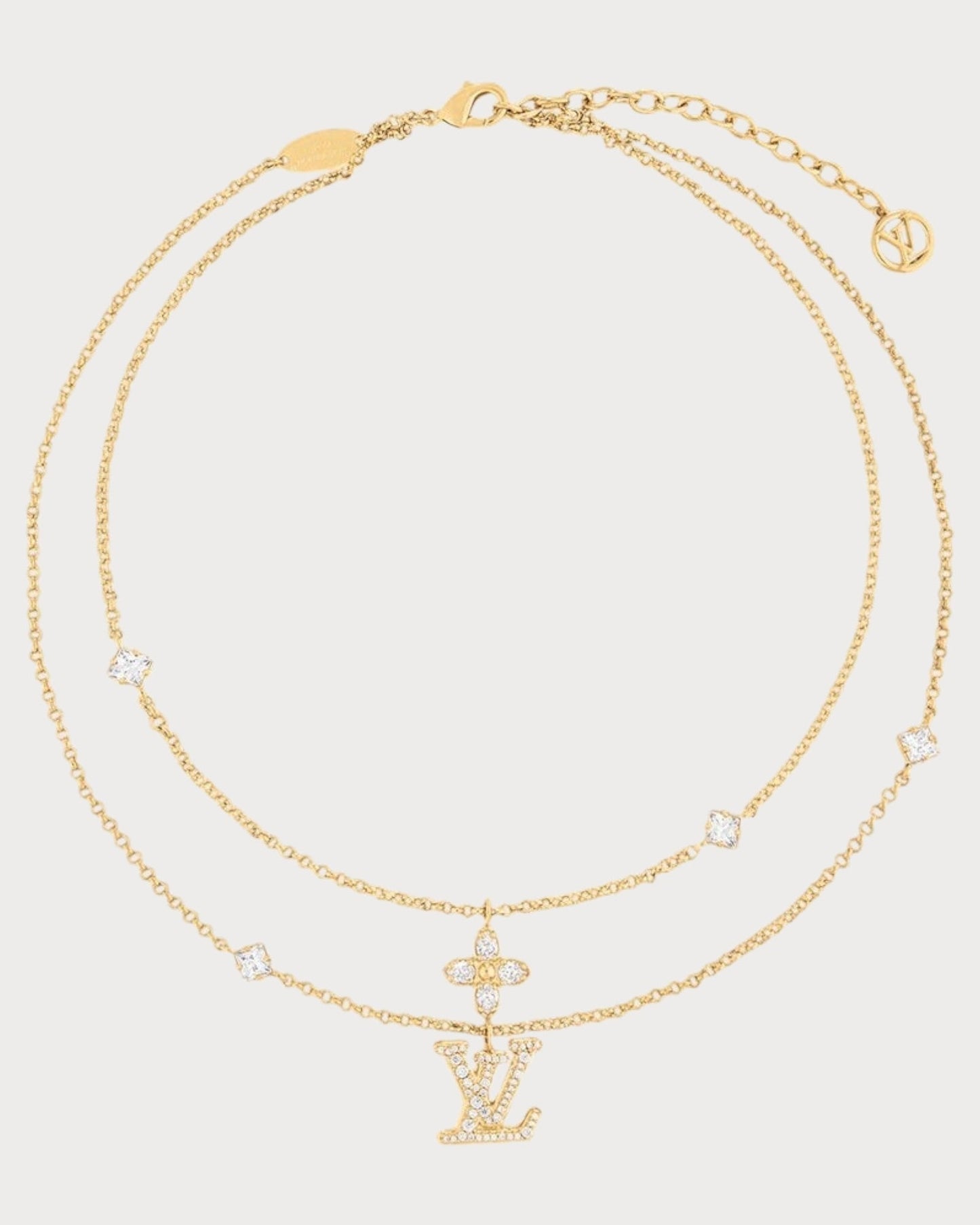 LOUIS VUITTON M01845 Lady LV Necklace Metal(Gold)