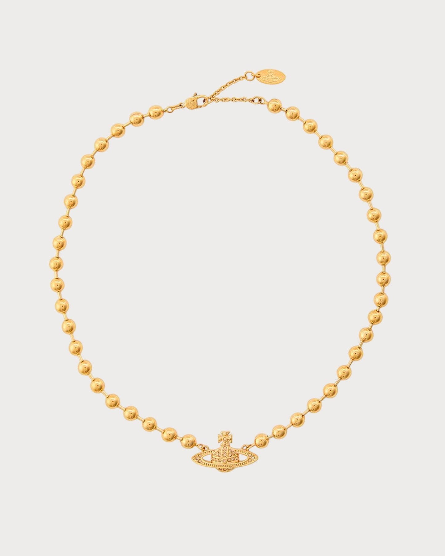 VIVIENNE WESTWOOD Thames Bas Relief Orb Necklace Brass(Mini/Gold)