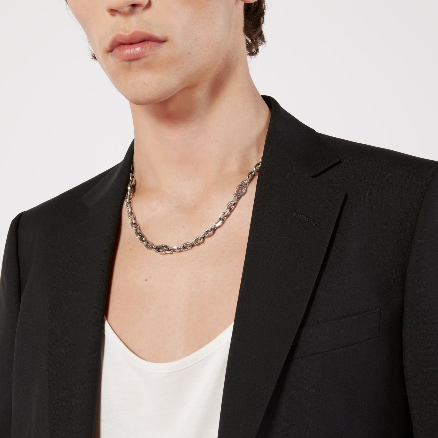 GUCCI Interlocking necklace(Silver)