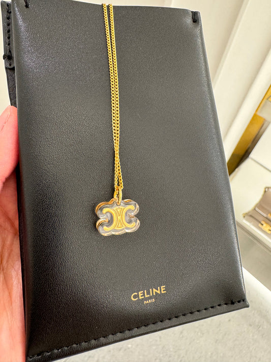 CELINE Glacon Necklace Brass(Gold)