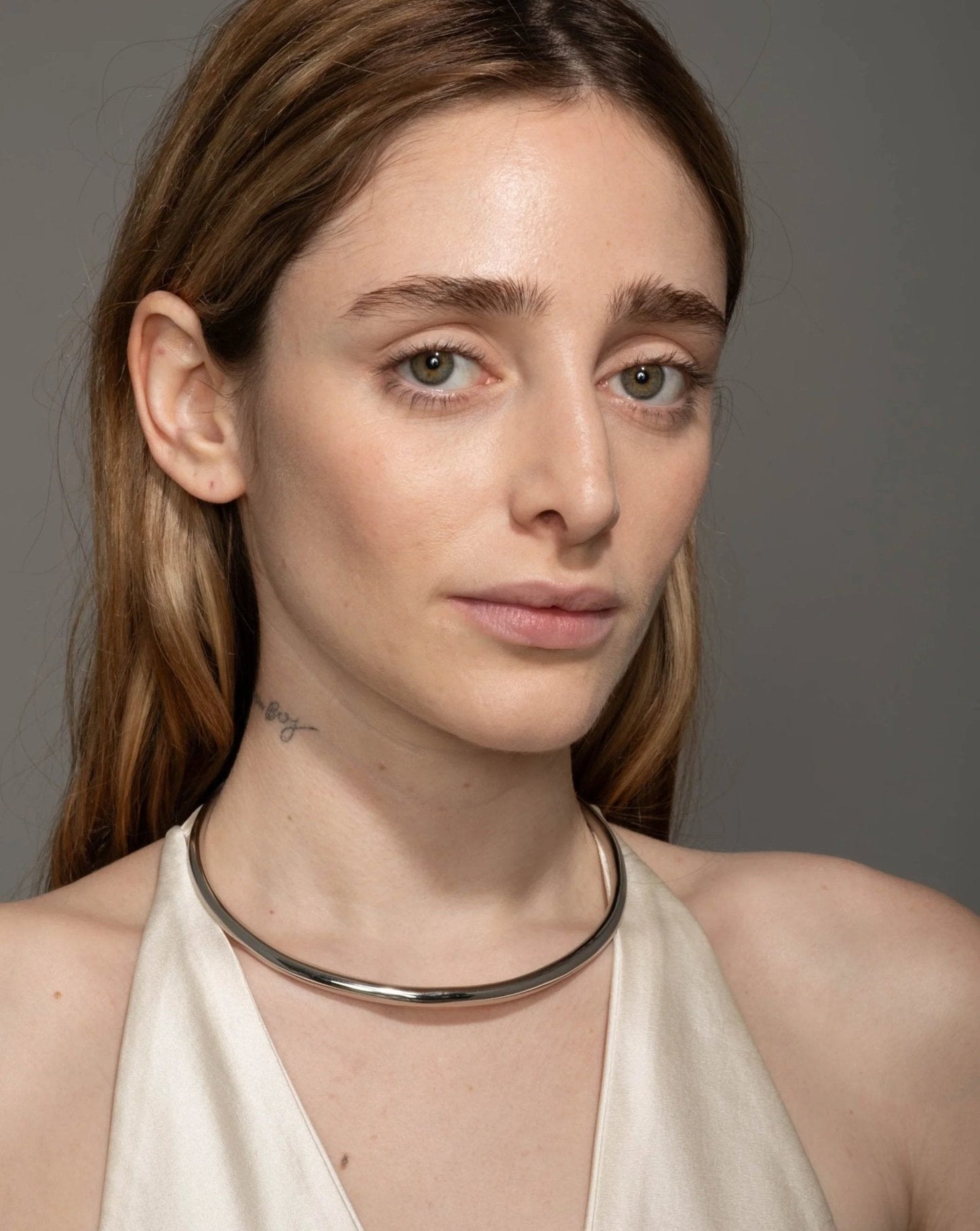 ALEXIS BITTAR Thin Collar Necklace 14k Gold Plated Brass(3 Colors)