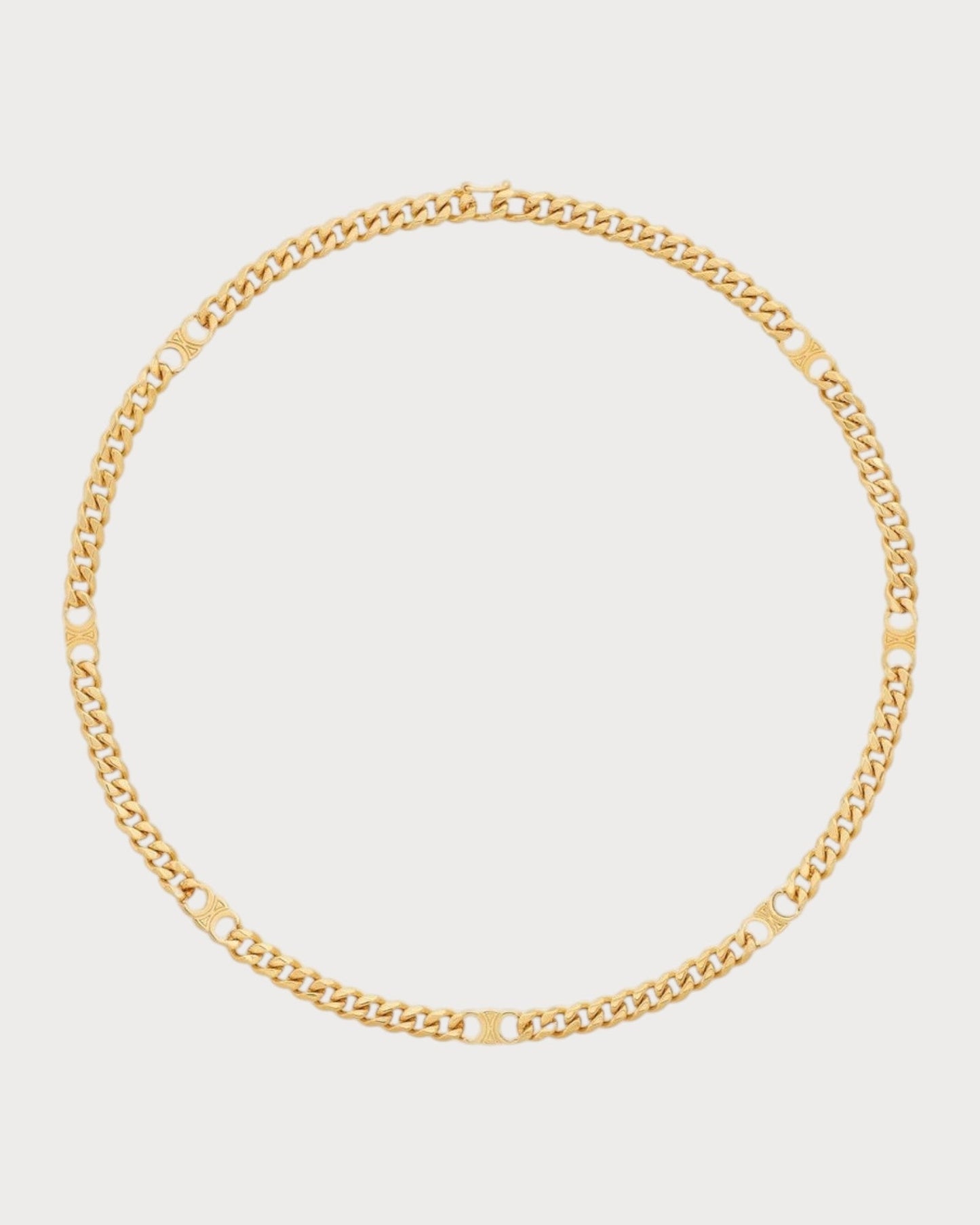 CELINE Triomphe Gourmette Necklace Brass(Small/2 Colors)