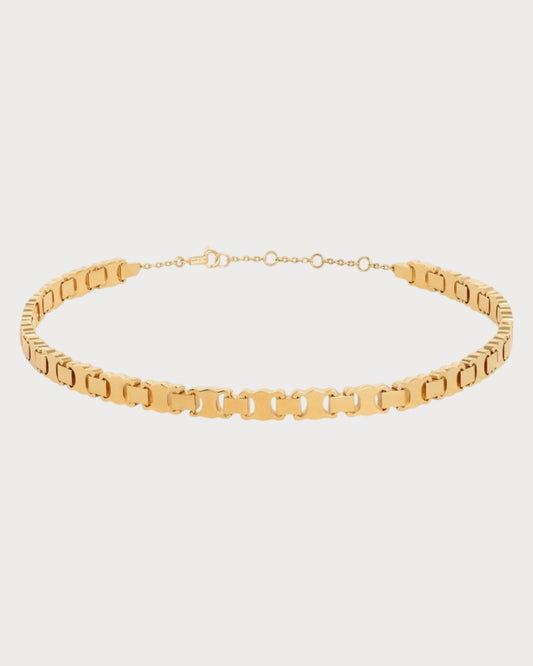 CELINE Triomphe Link Choker Brass(Gold)