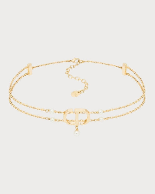 CHRISTIAN DIOR 30 Montaigne Passage Choker Gold-Finish Metal(Gold)