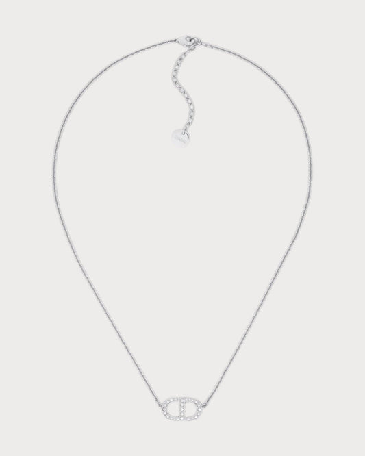 CHRISTIAN DIOR Petit CD Necklace Gold-Finish Metal(Silver)