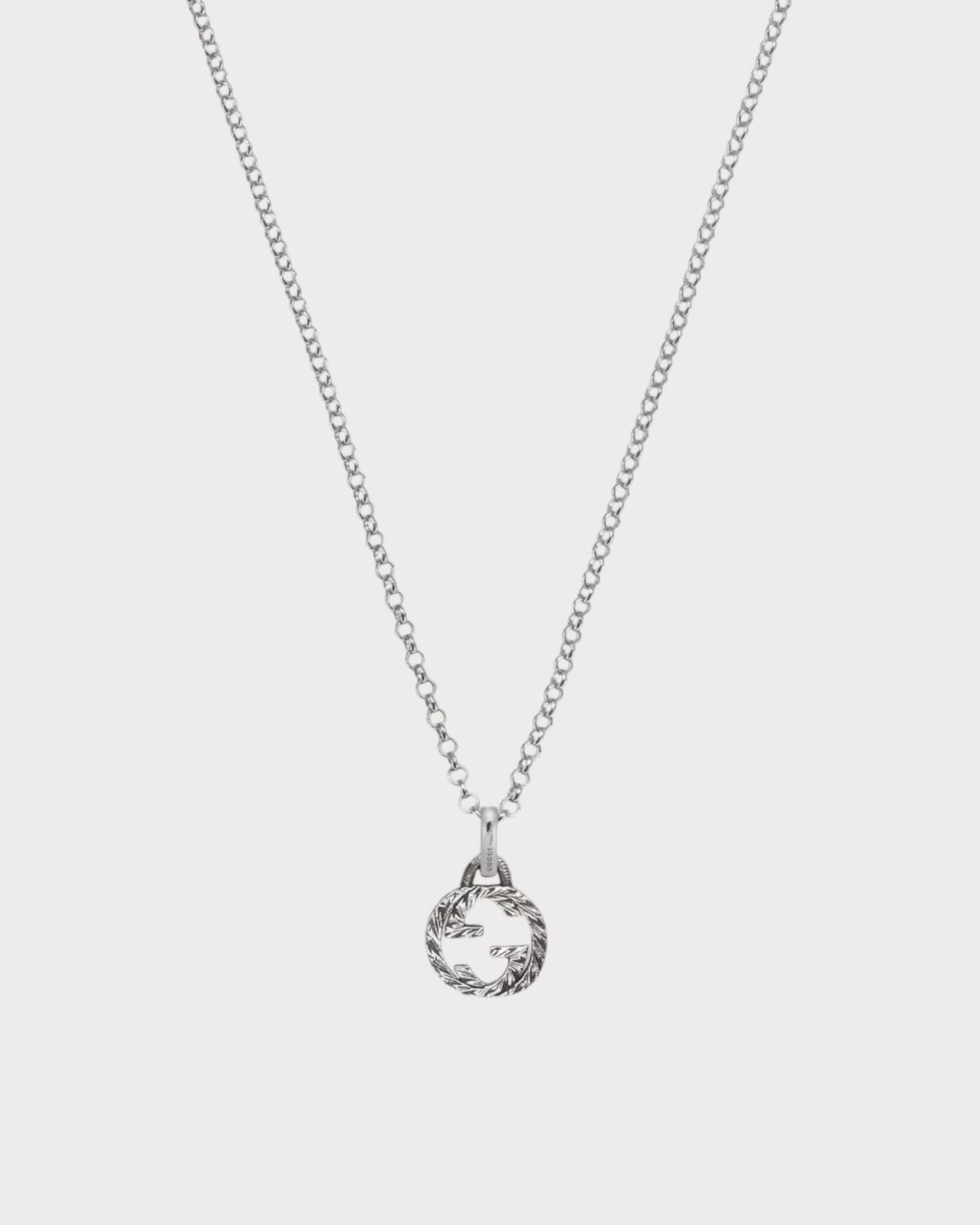 GUCCI Gucci Interlocking Pendant Necklace(Silver)