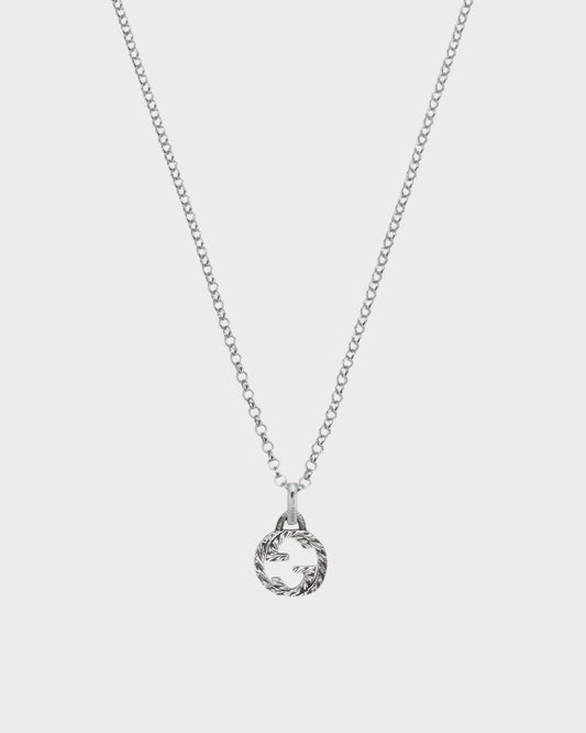 GUCCI Gucci Interlocking Pendant Necklace(Silver)