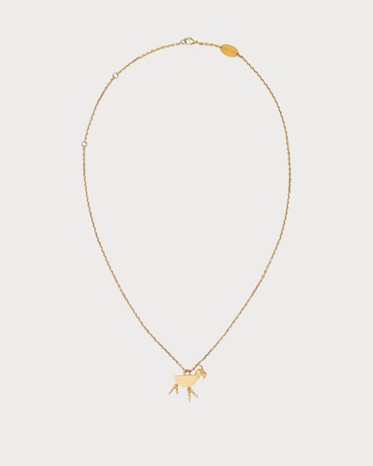 LORO PIANA Baby Goat Necklace(Gold)