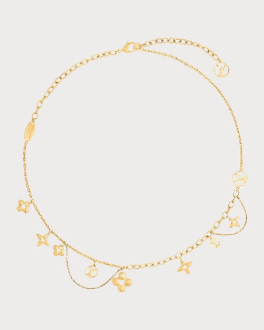 LOUIS VUITTON M90736 Blooming Supple Necklace Metal(Gold)