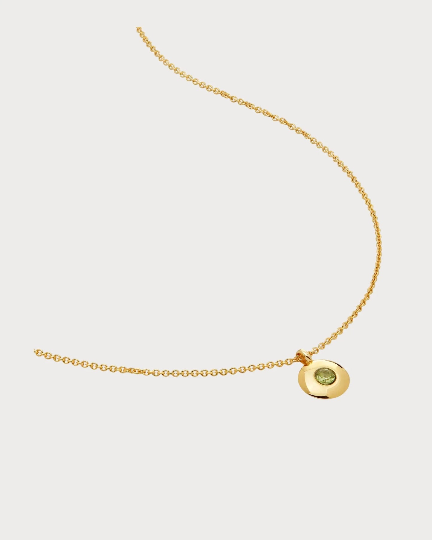 MONICA VINADER August Birthstone 18ct Gold Vermeil and Peridot Necklace(Gold)