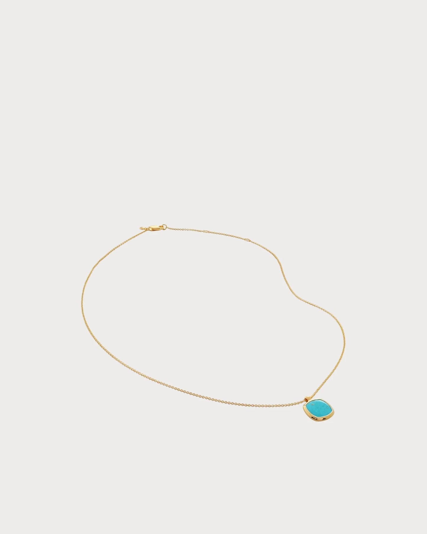 MONICA VINADER Delphi 18ct Yellow Gold-Plated Vermeil and Turquoise Pendant Necklace(Ë{¾G??