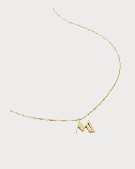 MONICA VINADER Initial M 18ct Gold Vermeil-Plated 925 Sterling Silver Necklace(Gold)