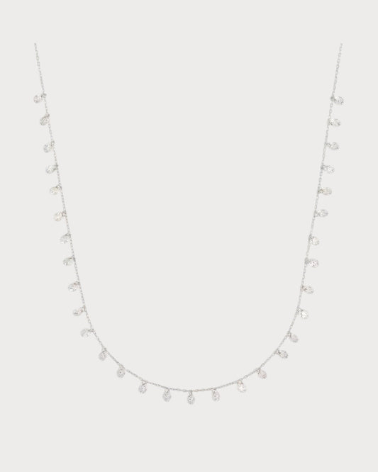 PERSEE White Gold and Diamond 31-Stone Danae Chain Necklace(White Gold)