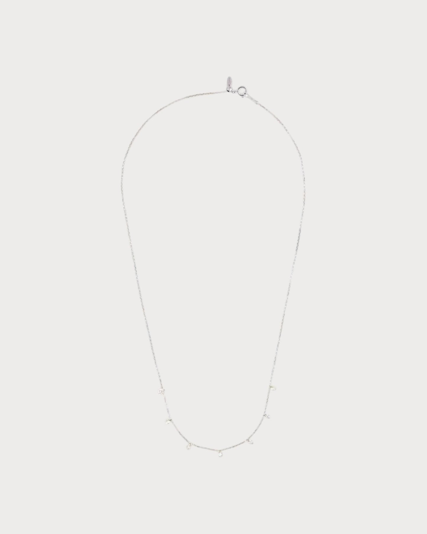 PERSEE White Gold and Diamond 7-Stone Danae Necklace(White Gold)
