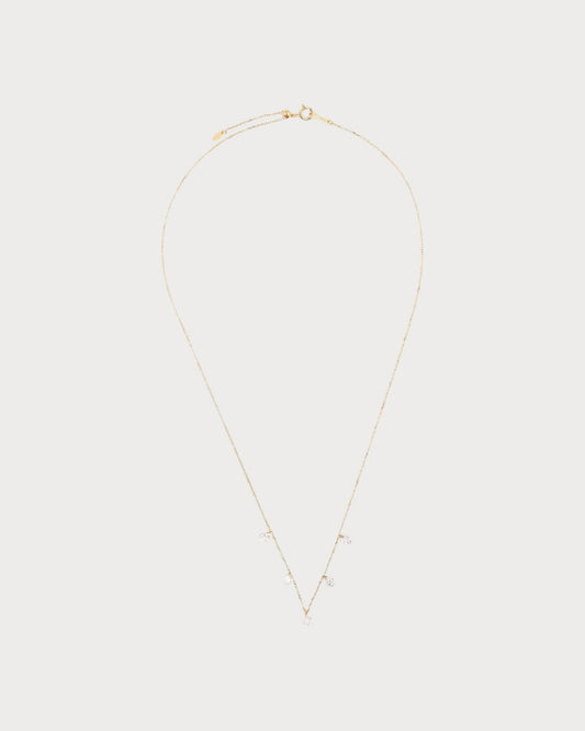 PERSEE Yellow Gold and Diamond 5-Stone Danae Necklace(Gold)