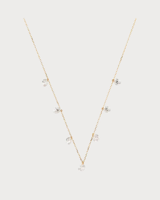 PERSEE Yellow Gold and Diamond 7-Stone Danae Necklace(Yellow Gold)