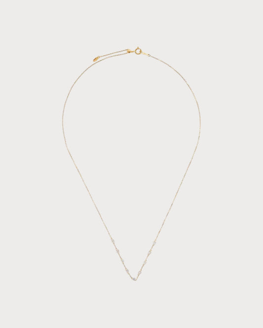 PERSEE Yellow Gold and Diamond 9-Stone Danae Necklace(Yellow Gold)