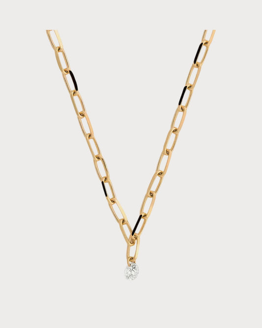 PERSEE Yellow Gold and Diamond Danae Necklace(Yellow Gold)