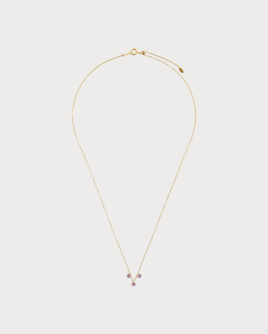 PERSEE Yellow Gold and Sapphire La Vie en Rose Necklace(Yellow Gold)