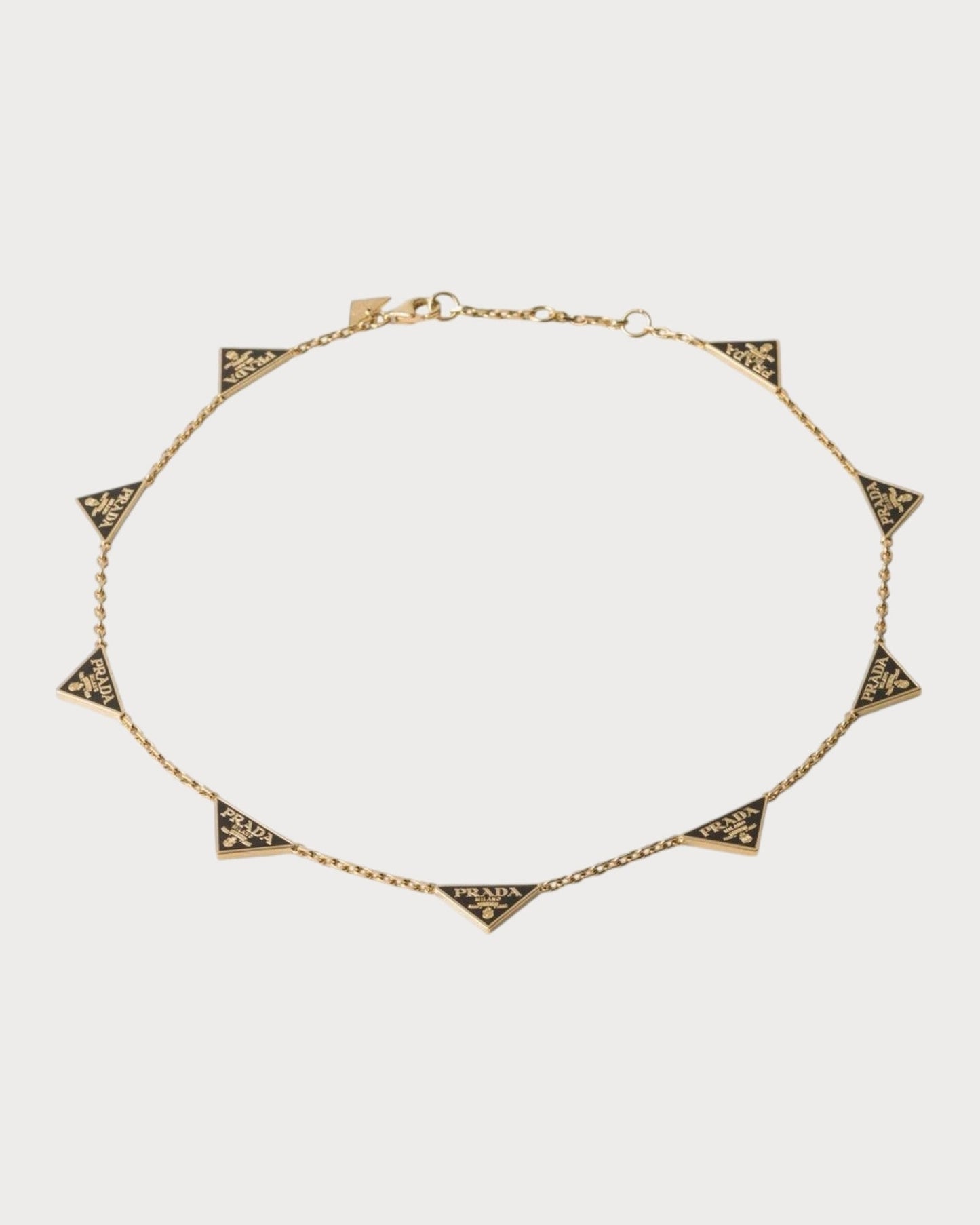 PRADA 1IC081 Enameled Metal Necklace(Gold)
