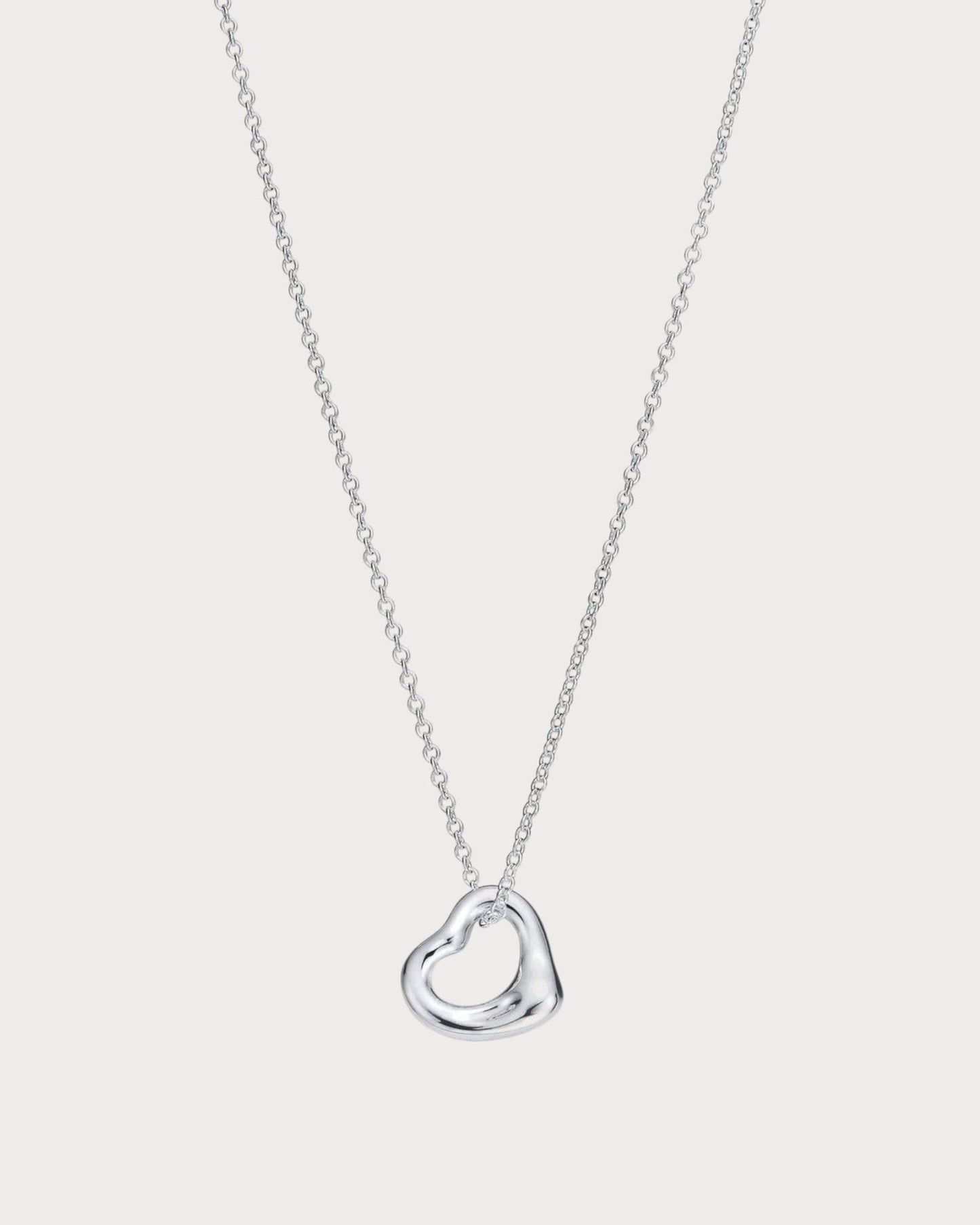 TIFFANY & CO. Elsa Peretti Open Heart Pendant in(Silver)