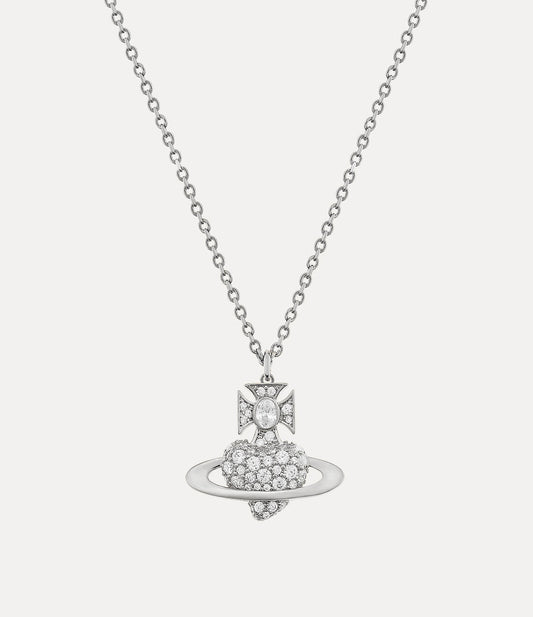 VIVIENNE WESTWOOD Agnatha Bas Relief Pendant Necklace Brass(Silver)