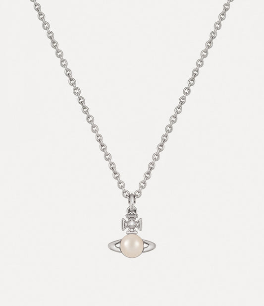 VIVIENNE WESTWOOD Balbina Pendant Necklace Brass(Silver)