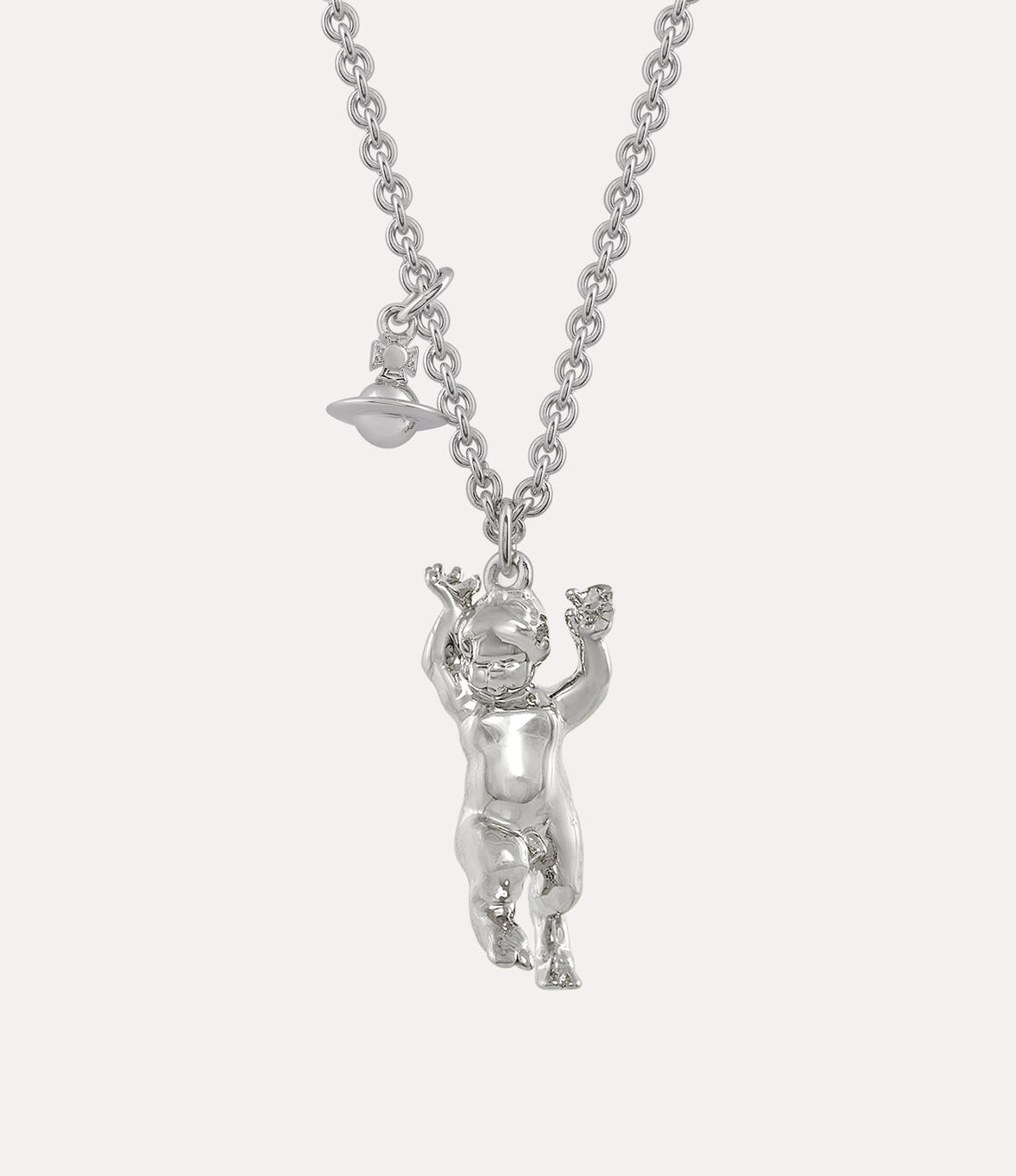 VIVIENNE WESTWOOD Man Satyr Pendant Necklace Brass(Silver)