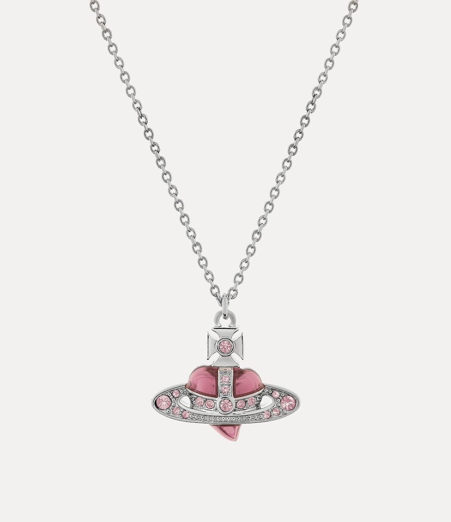 VIVIENNE WESTWOOD New Diamante Heart Pendant Necklace Brass(4 Colors)