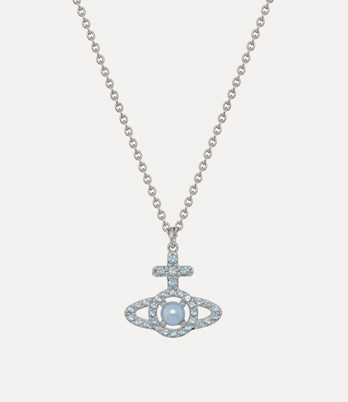 VIVIENNE WESTWOOD Olympia Pearl Pendant Necklace Brass(Blue)