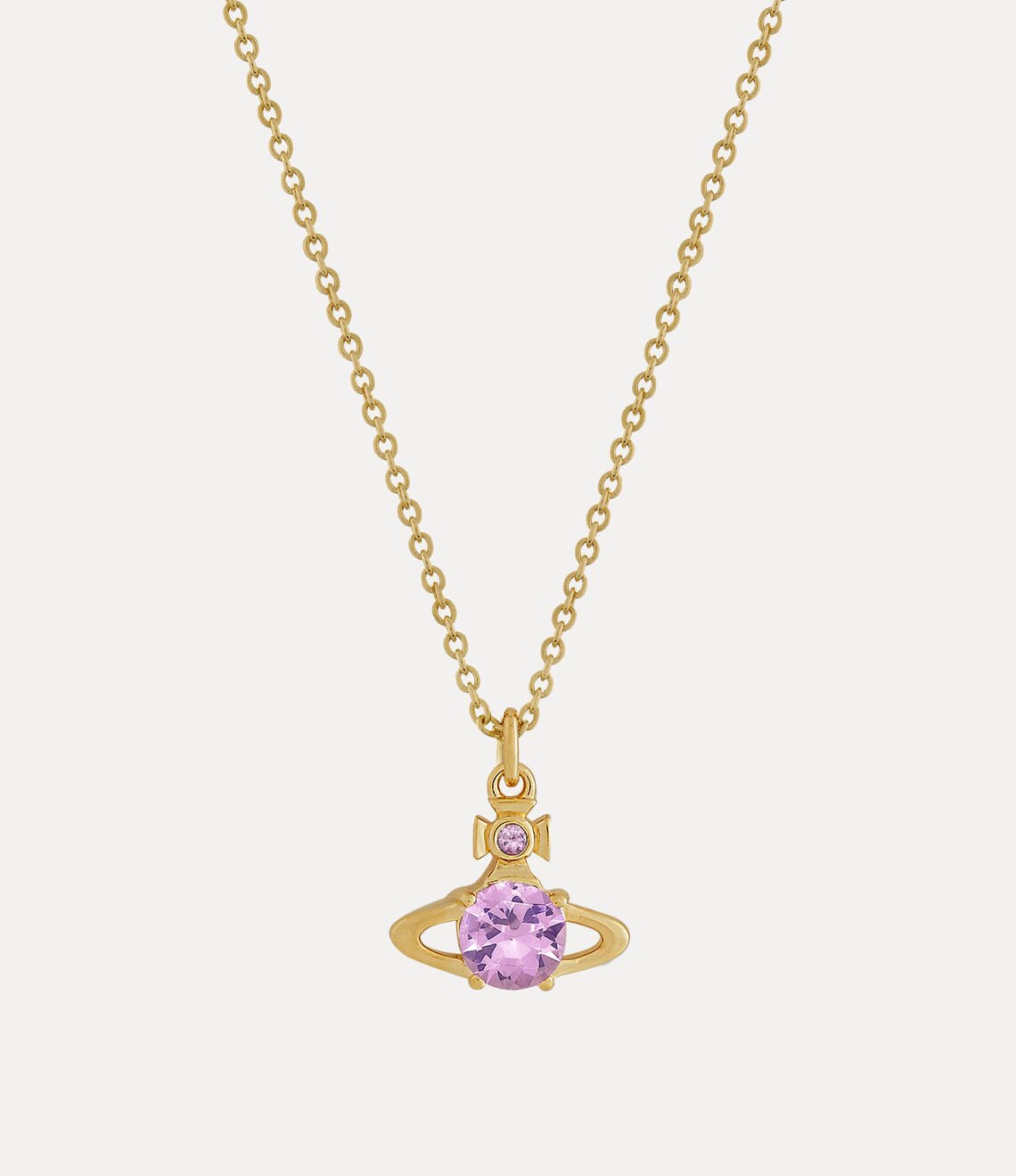 VIVIENNE WESTWOOD Reina Pendant Necklace Brass(Purple)