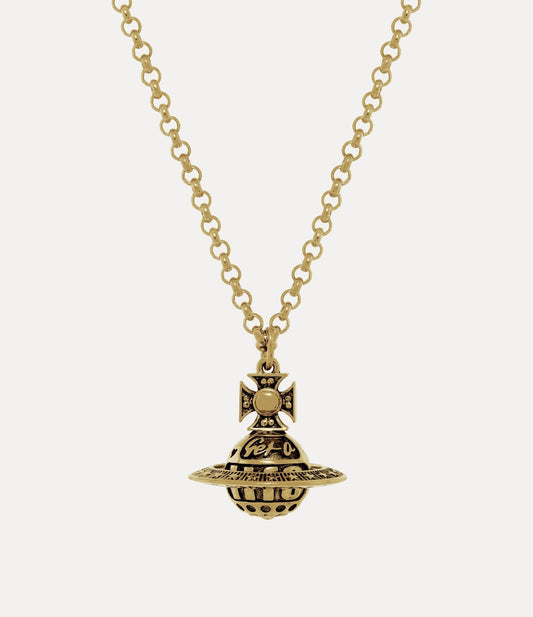 VIVIENNE WESTWOOD Victorine Pendant Necklace Brass(Antique Gold)